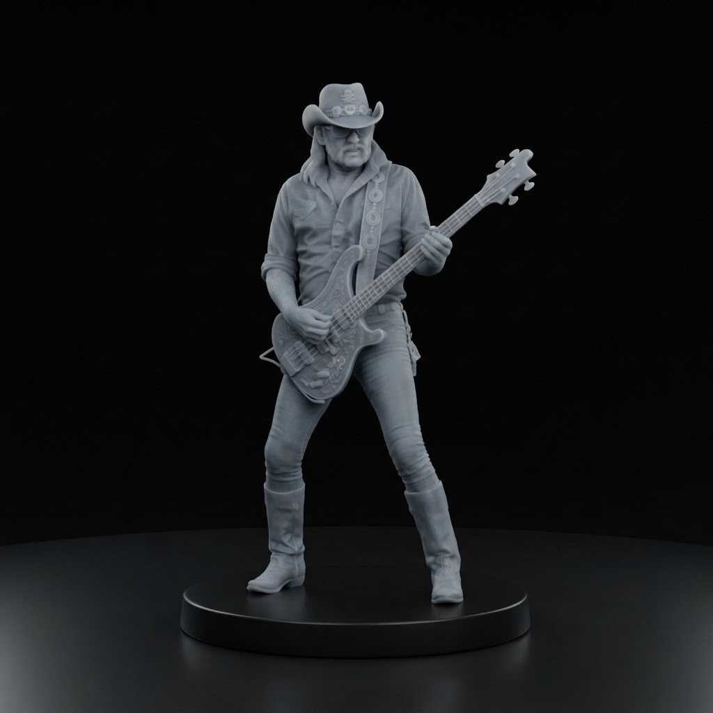 Lemmy Kilmister Figurine free 3D printable STL