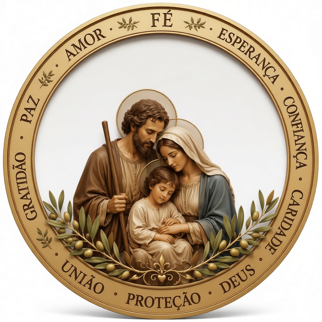 Holy Family Medallion free 3D printable STL