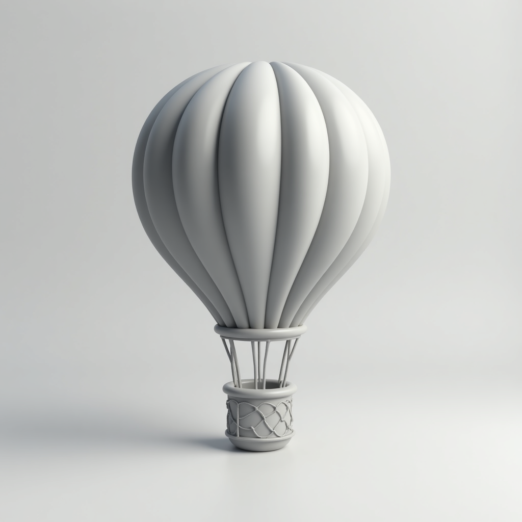 Stylized Hot Air Balloon Relief free 3D printable STL