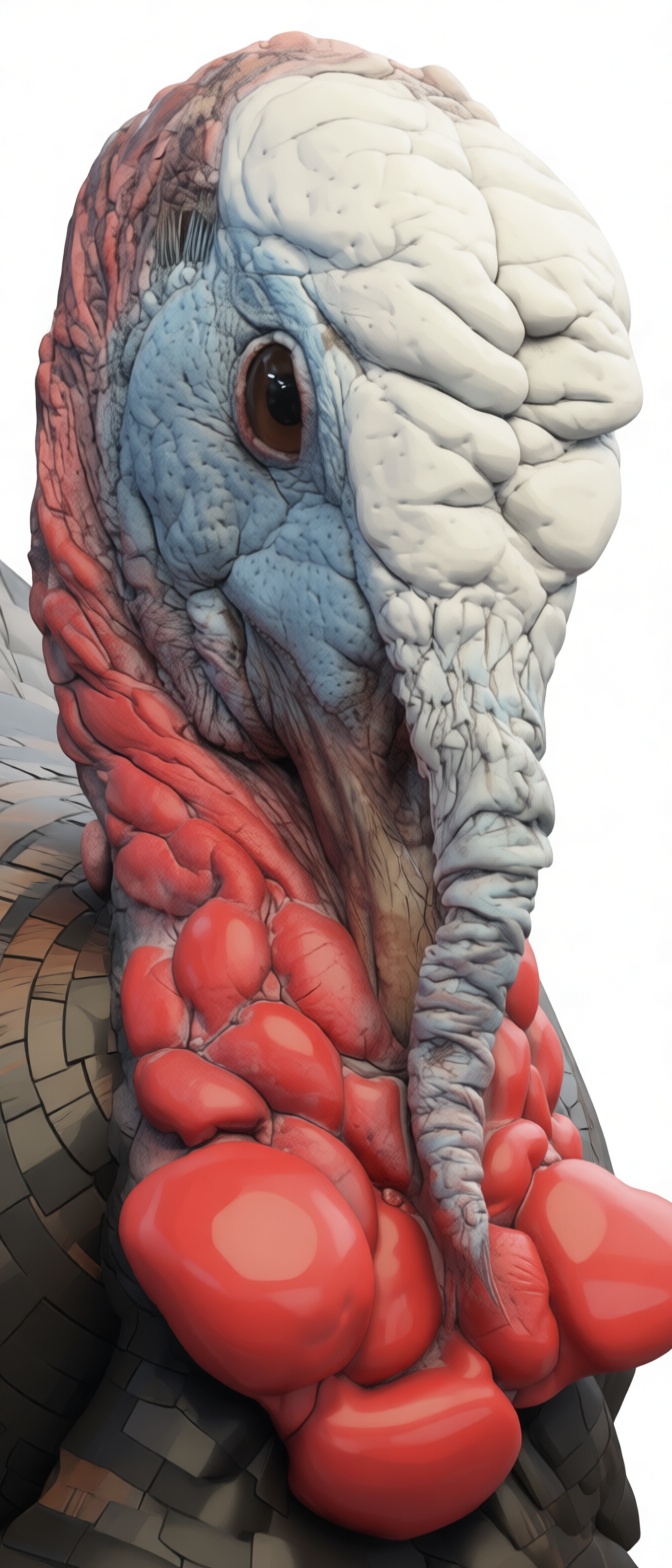 Wild Turkey Head Figurine free 3D printable STL