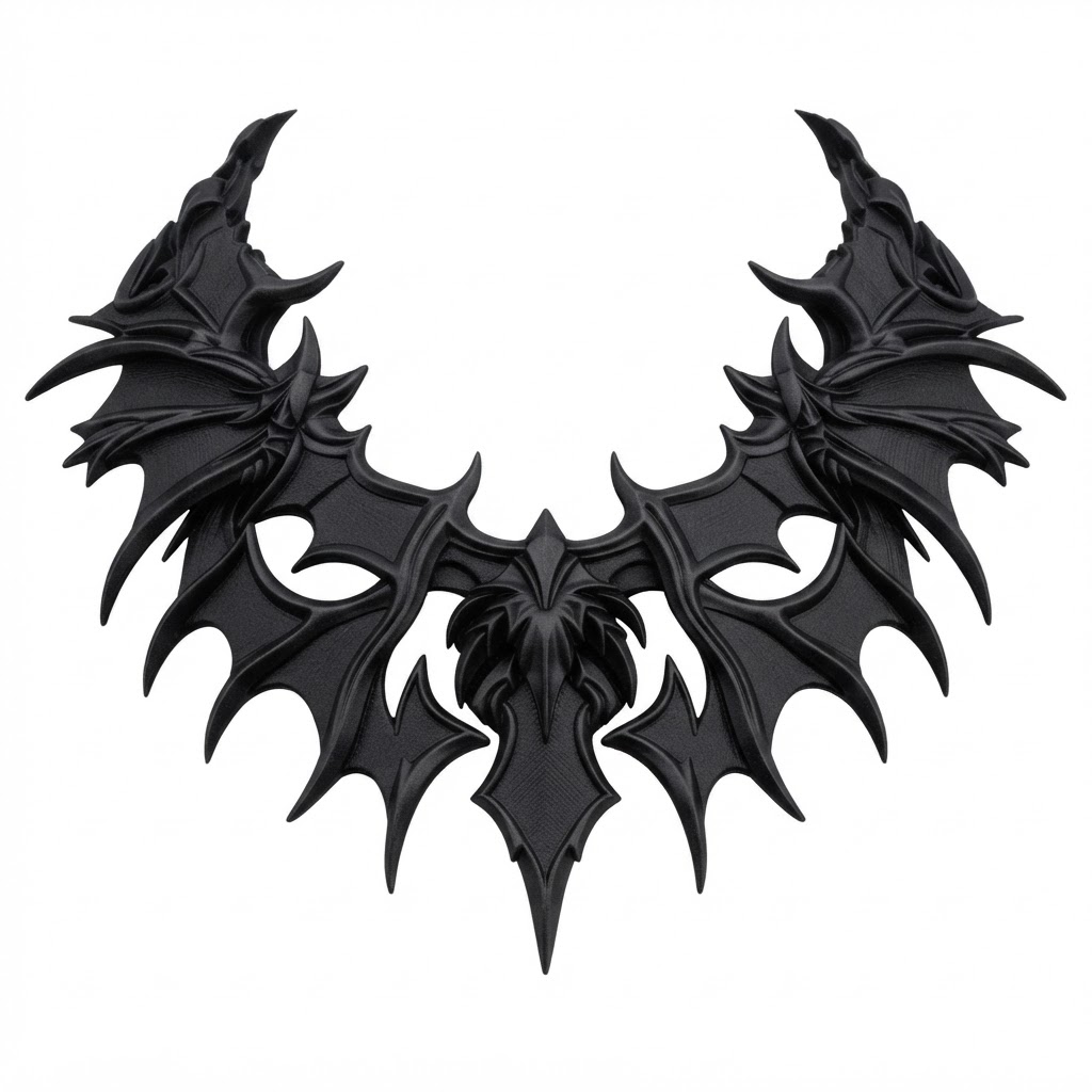 Gothic Bat Necklace free 3D printable STL