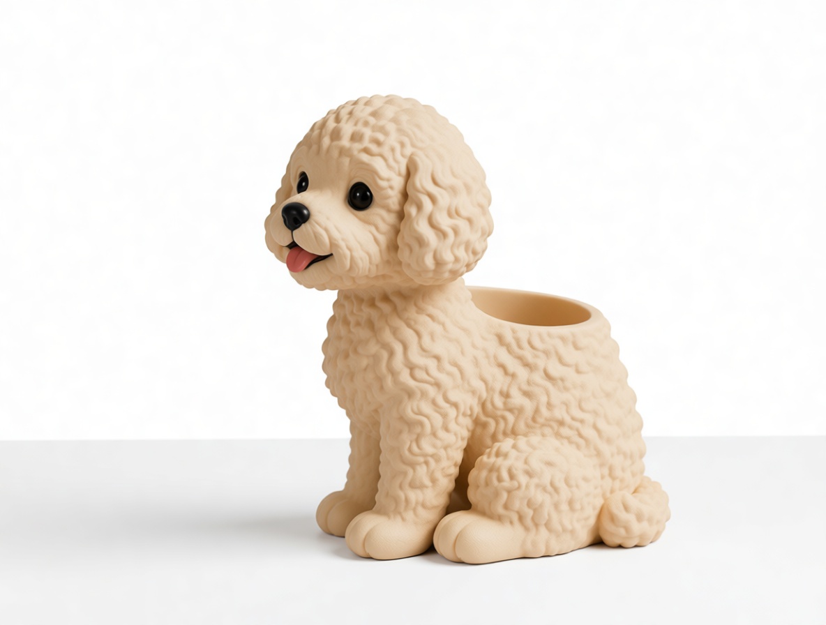 Poodle Dog Planter free 3D printable STL