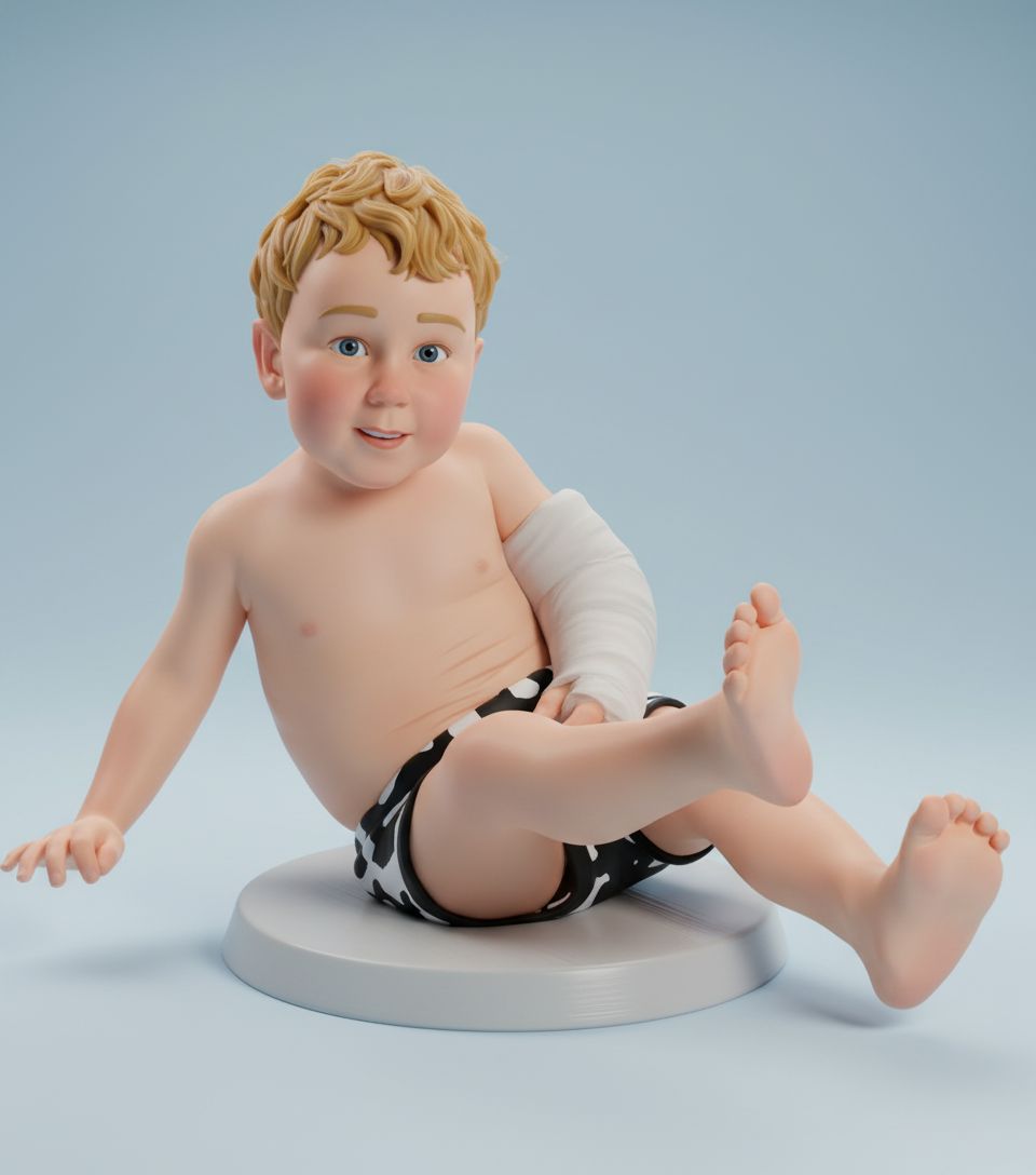 Toddler Boy Figurine free 3D printable STL