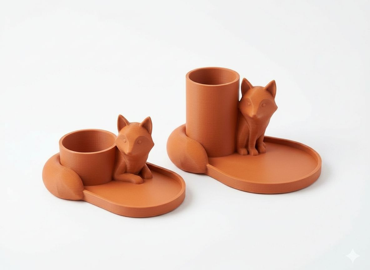 Fox Pen Holder free 3D printable STL