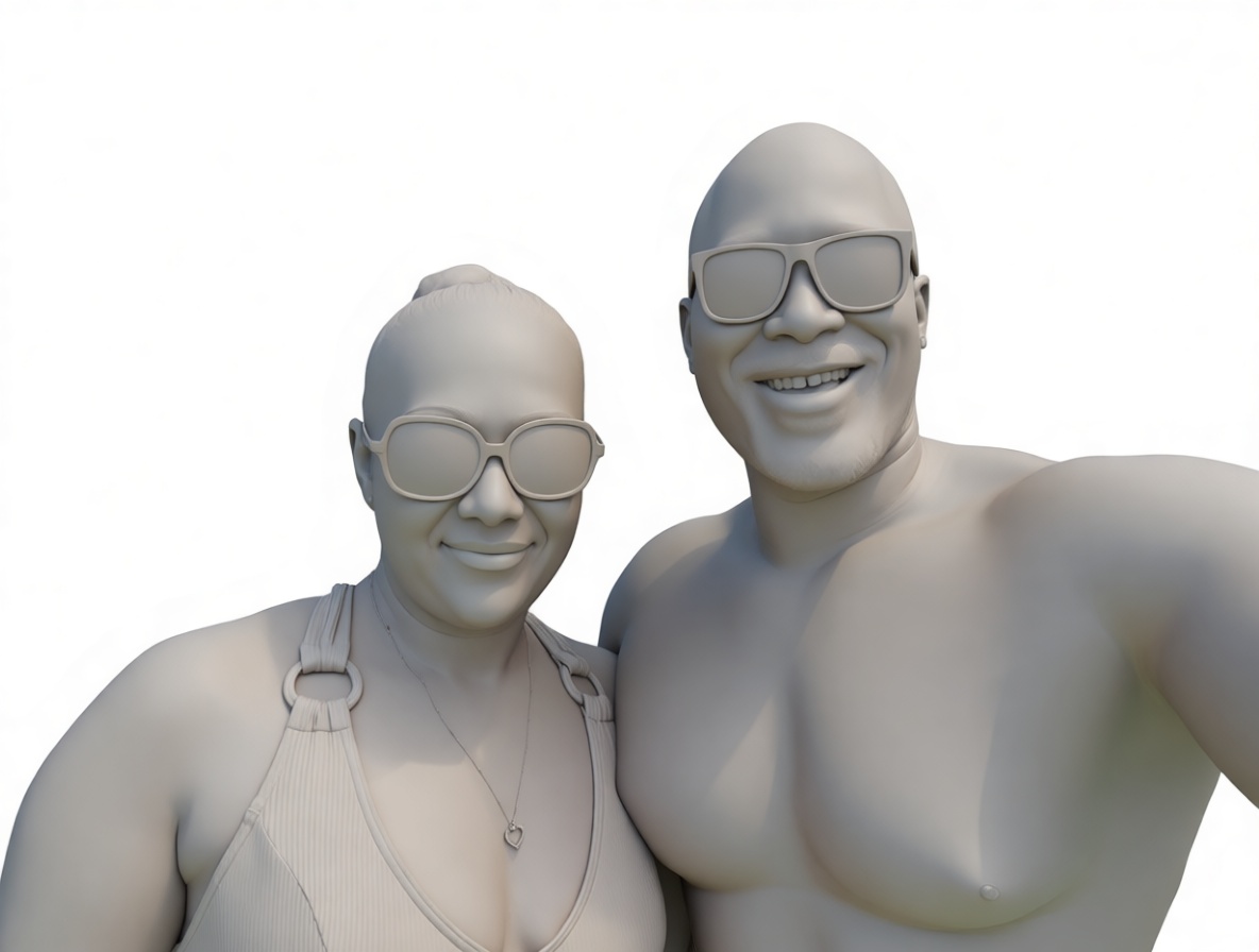 Couple Selfie Figurine free 3D printable STL
