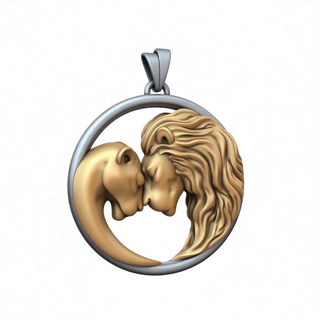 Lion and Panther Pendant free 3D printable STL