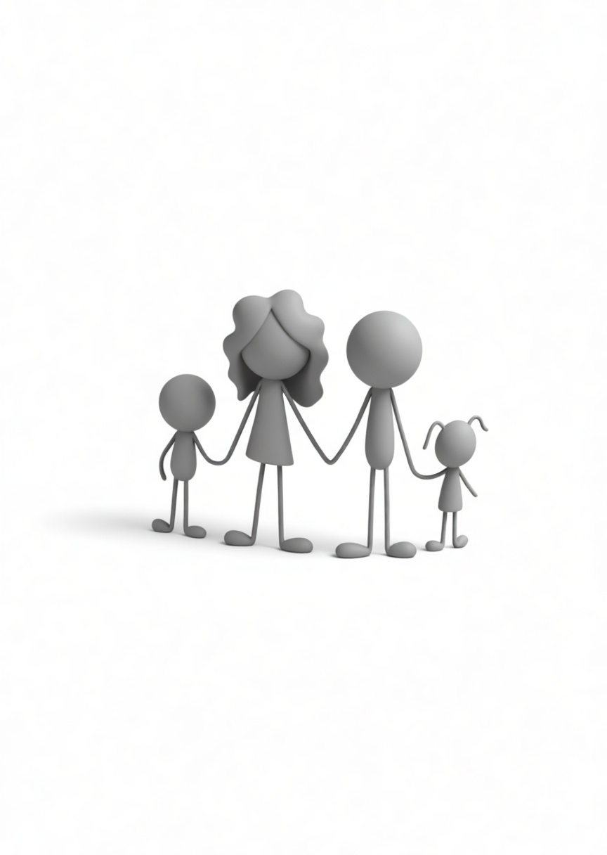 Stick Figure Family Sculpture free 3D printable STL
