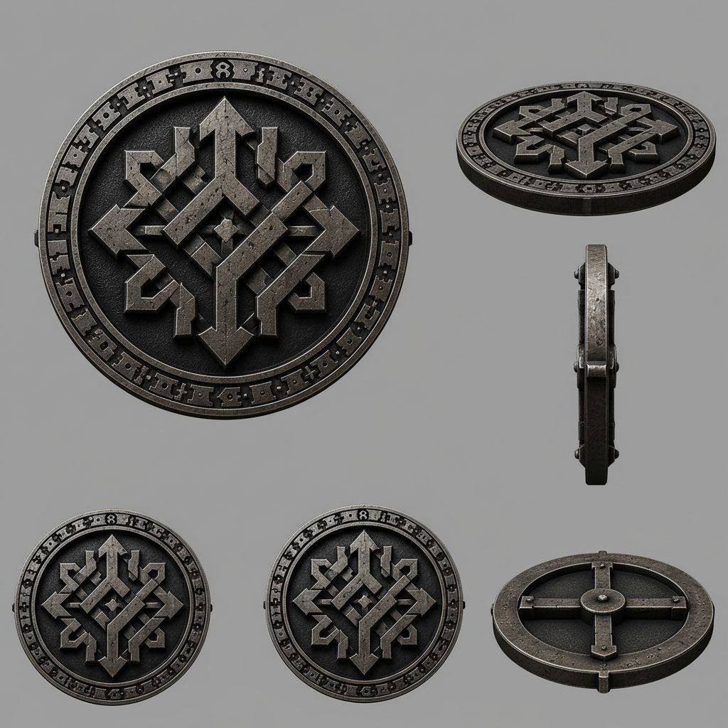 Runic Shield Model free 3D printable STL