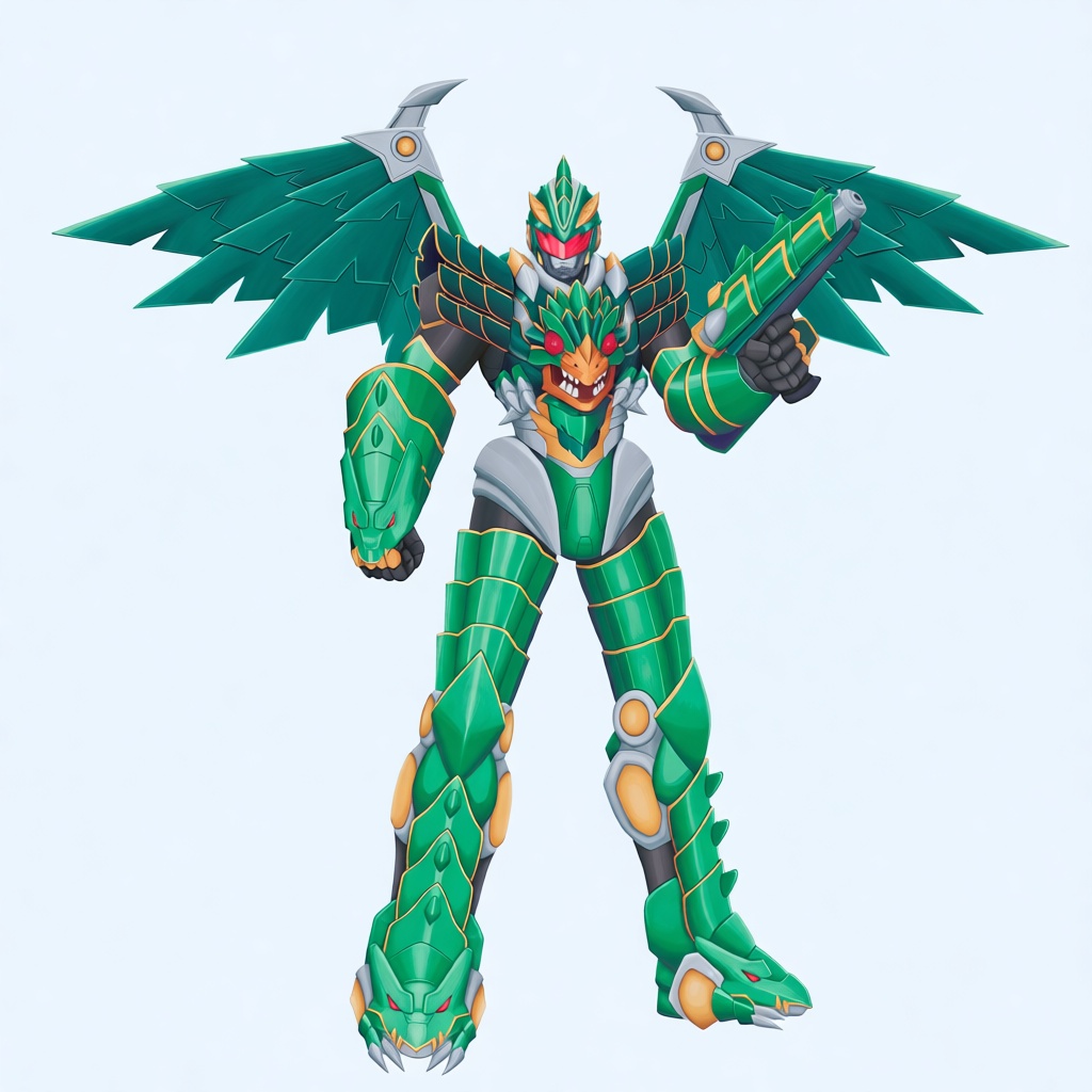 Dragonar Green Robot Figurine free 3D printable STL