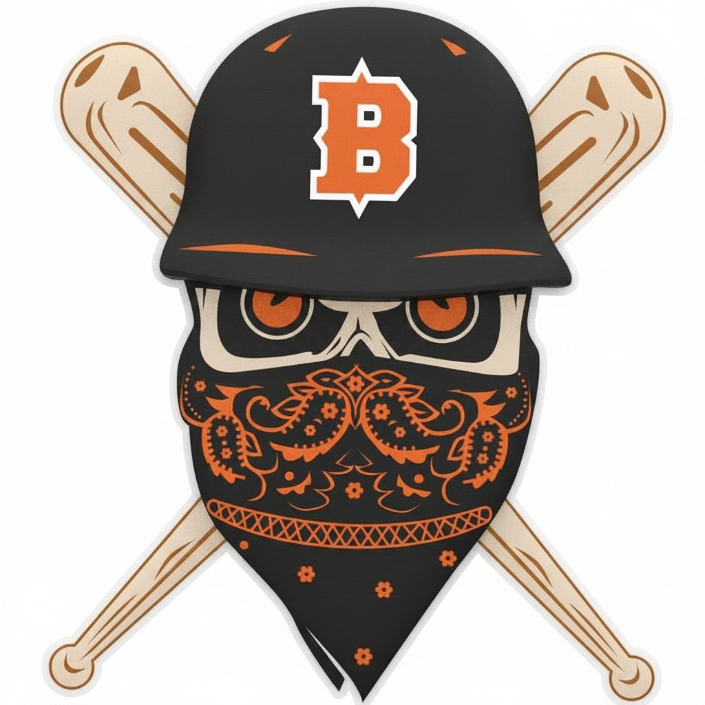 Baseball Skull Emblem free 3D printable STL