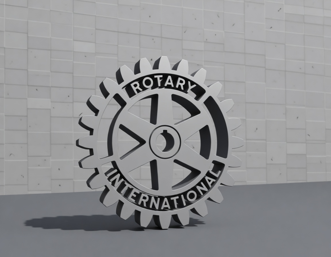 Rotary International Gear Emblem free 3D printable STL