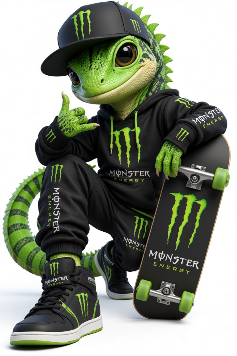 Skater Lizard Figurine free 3D printable STL