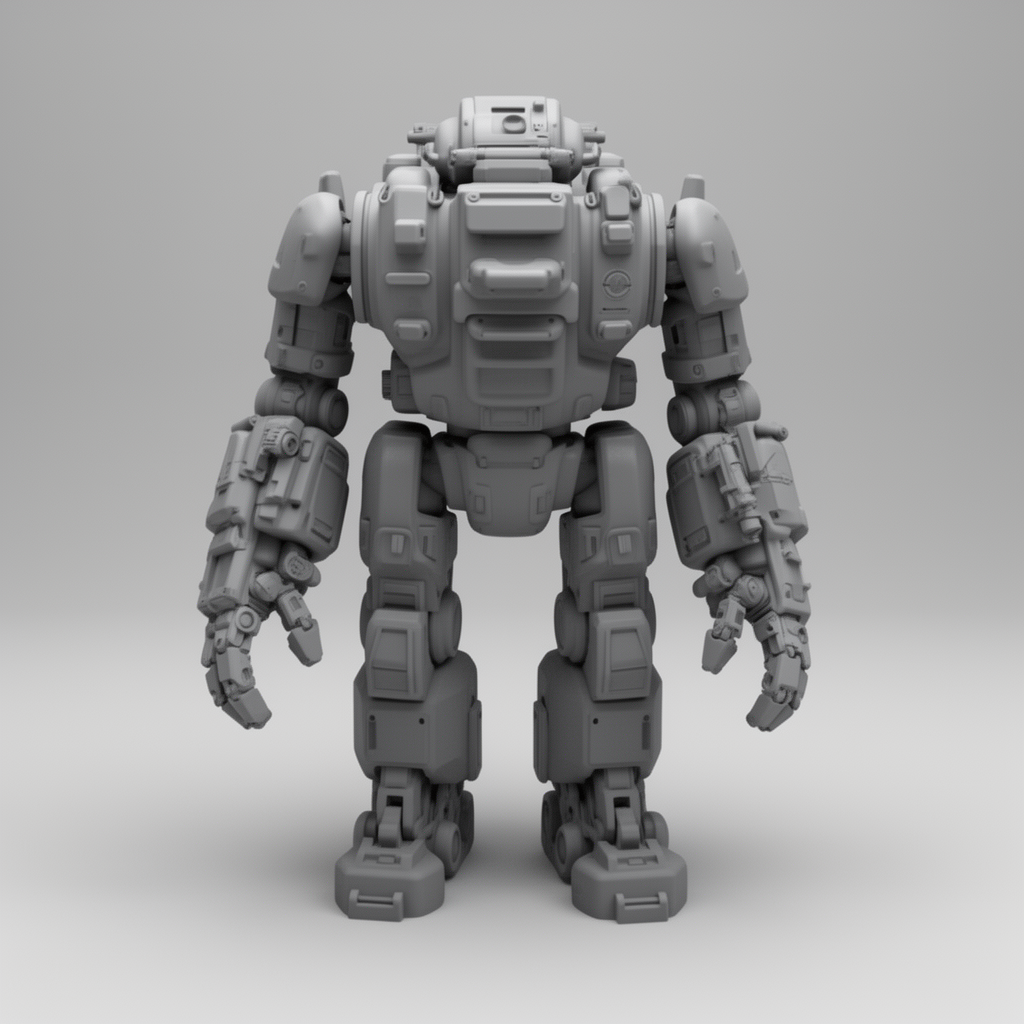 Chunky Robot Figurine free 3D printable STL