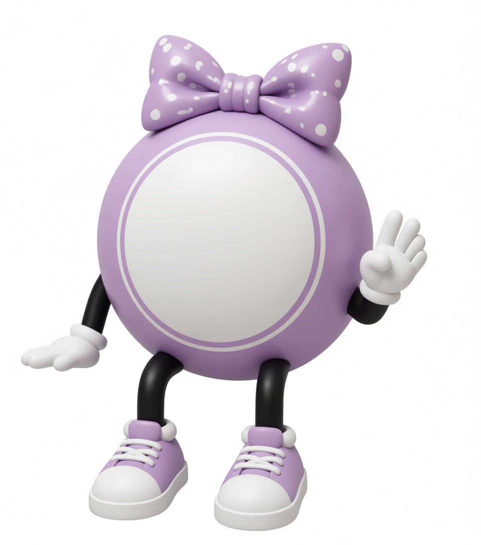 Purple Candy Mascot Figurine free 3D printable STL