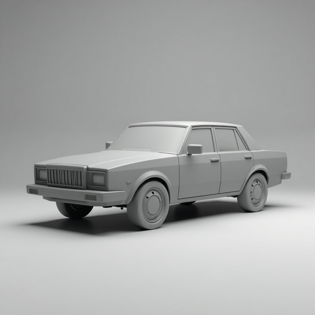 1980s Sports Car Model free 3D printable STL