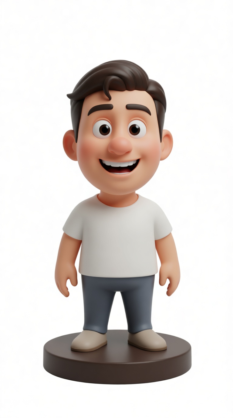 Happy Cartoon Boy Figurine free 3D printable STL
