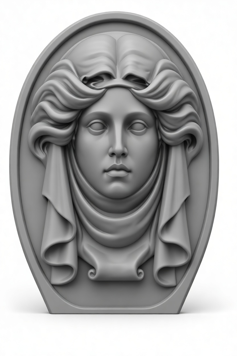 Medieval Woman Relief free 3D printable STL