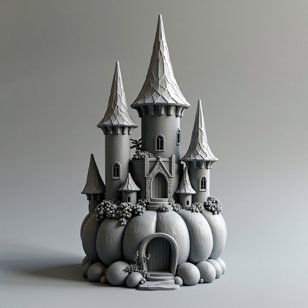 Gothic Pumpkin Fairy House free 3D printable STL