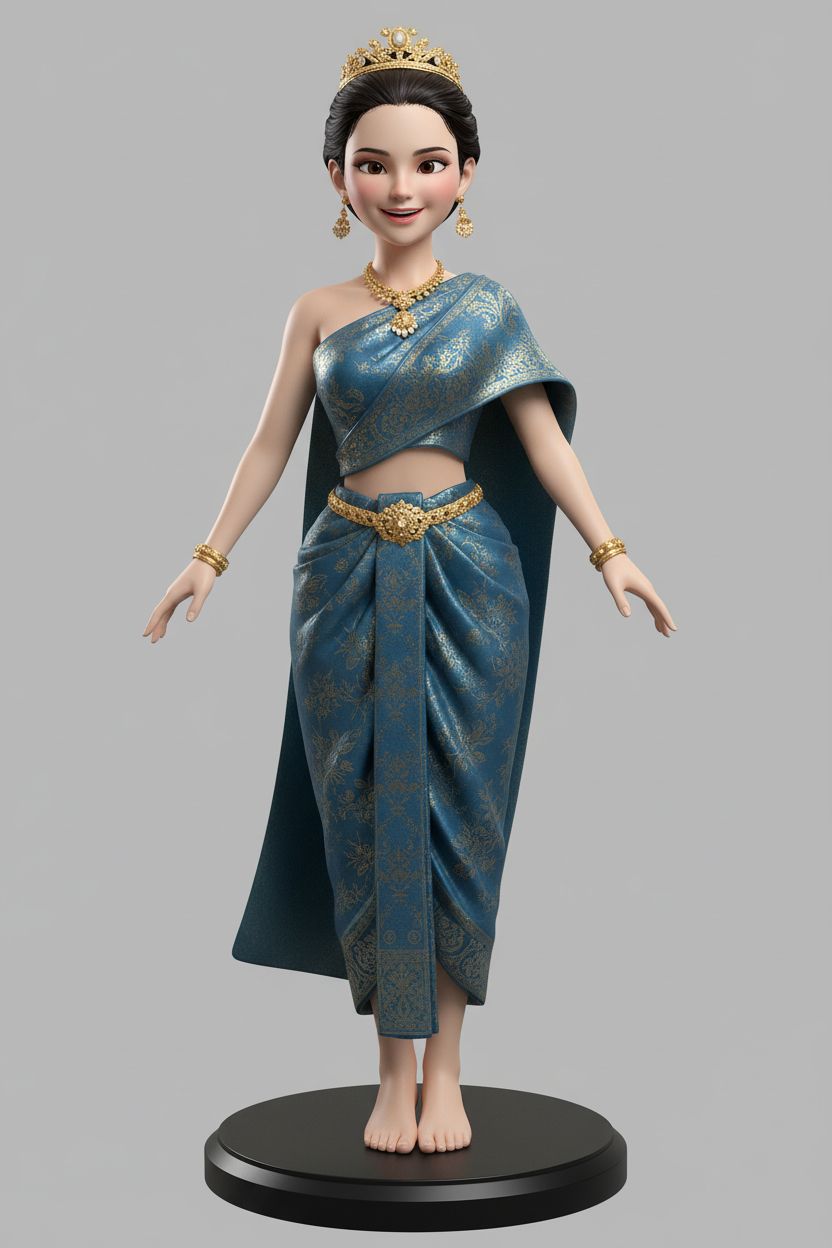 Thai Princess Figurine free 3D printable STL