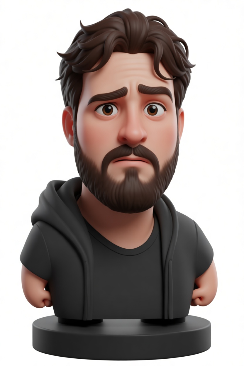 Bearded Man Bust free 3D printable STL