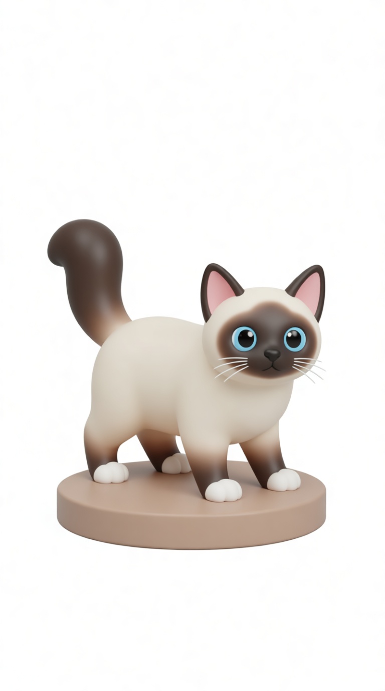 Siamese Cat Figurine free 3D printable STL