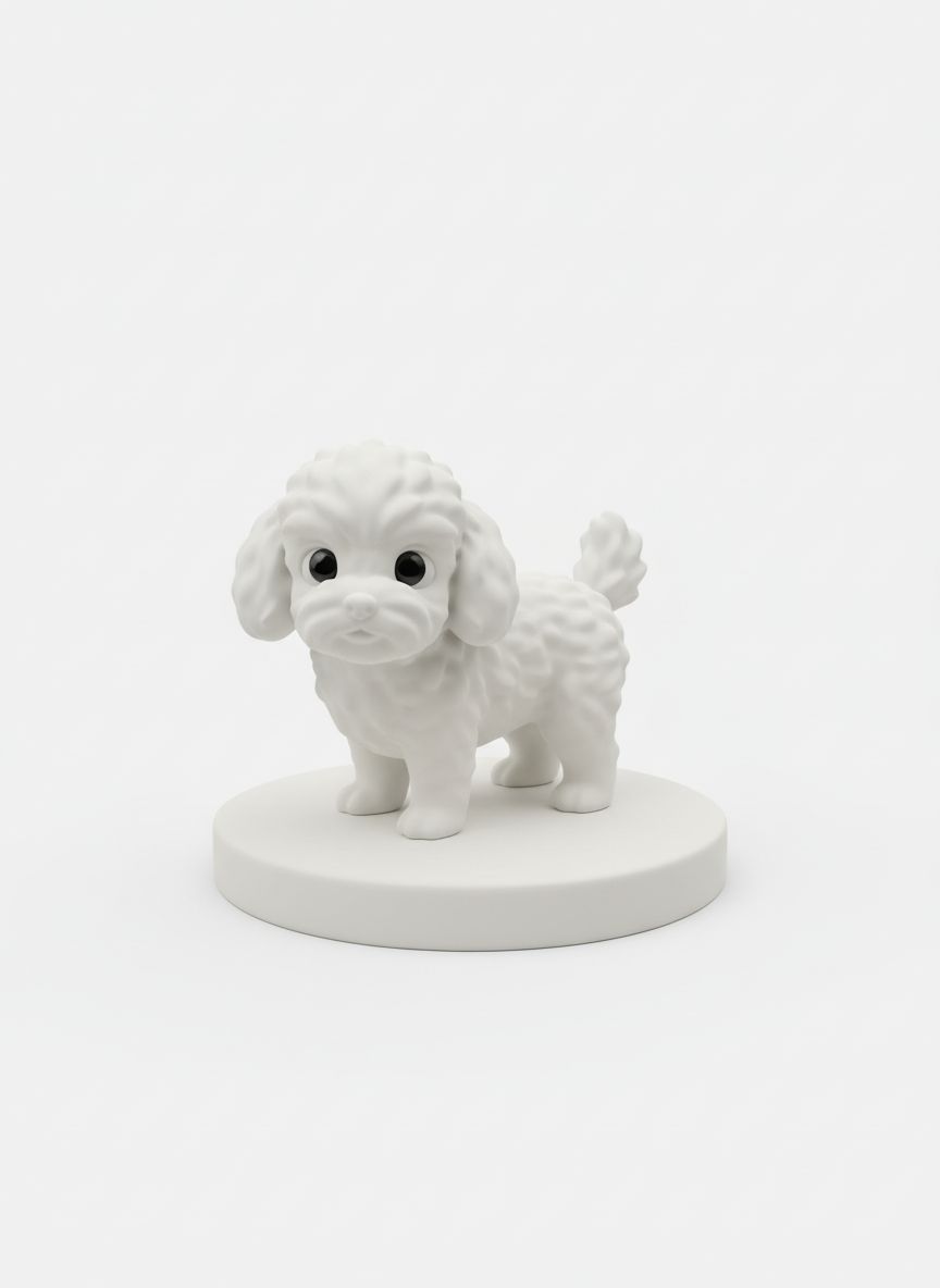 Poodle Dog Figurine free 3D printable STL