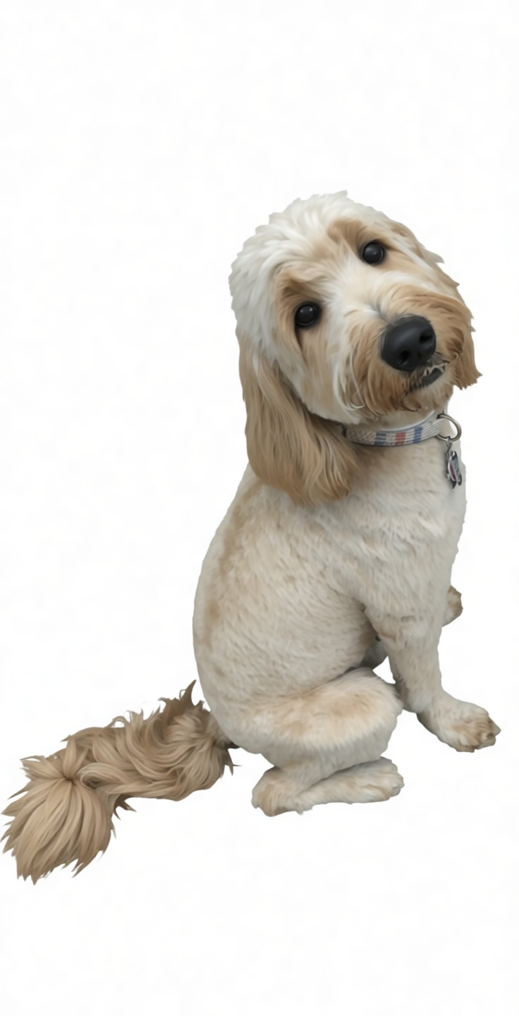 Goldendoodle Dog Figurine free 3D printable STL