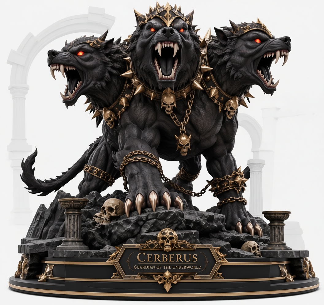 Cerberus Guardian Figurine free 3D printable STL