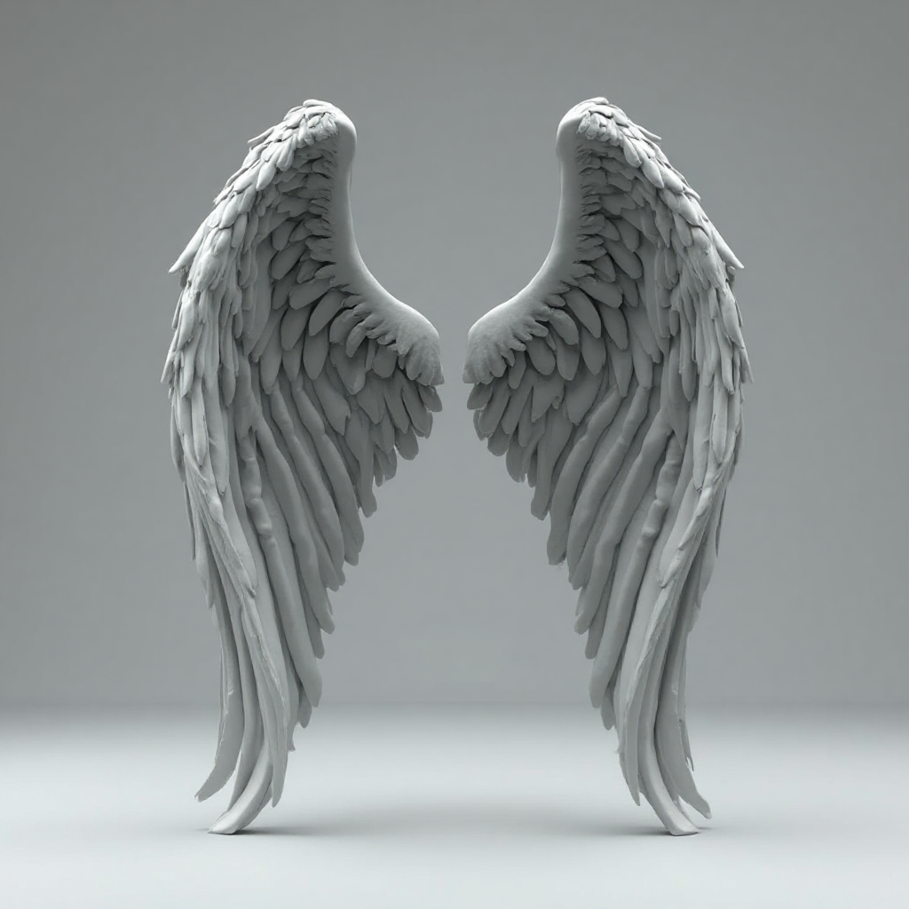 Angel Wings Sculpture free 3D printable STL