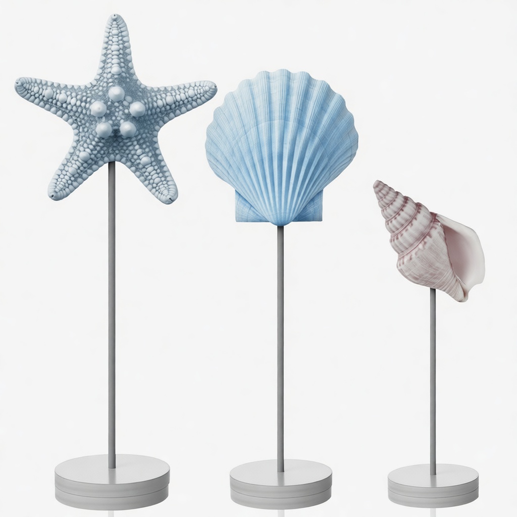 Starfish, Scallop, Conch Shell Models free 3D printable STL