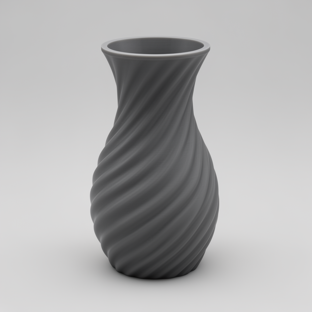 Swirled Vase Sculpture free 3D printable STL