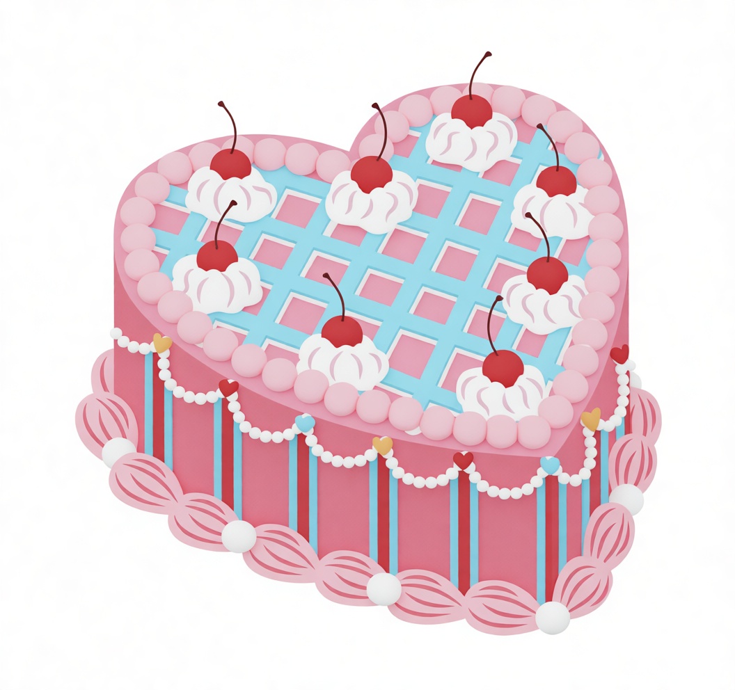 Heart-Shaped Cake Model free 3D printable STL