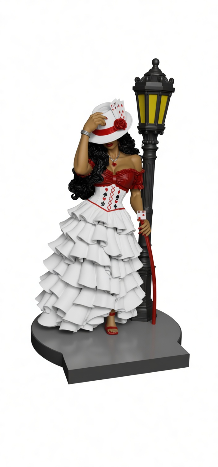 Card Queen Figurine free 3D printable STL