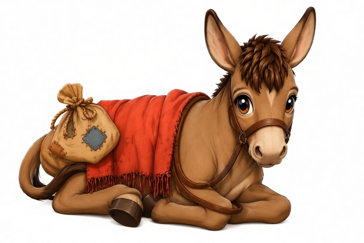 Baby Donkey Figurine free 3D printable STL