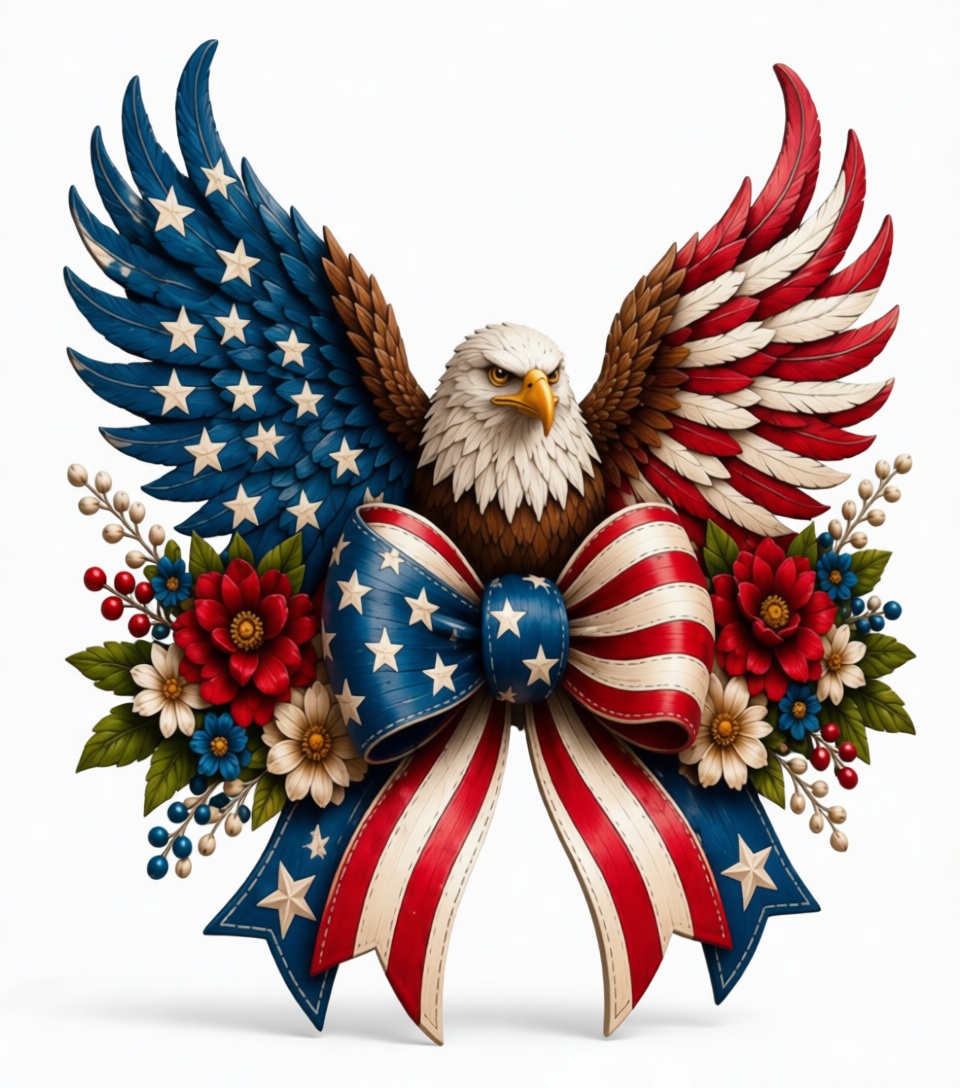 Bald Eagle Patriotic Sculpture free 3D printable STL