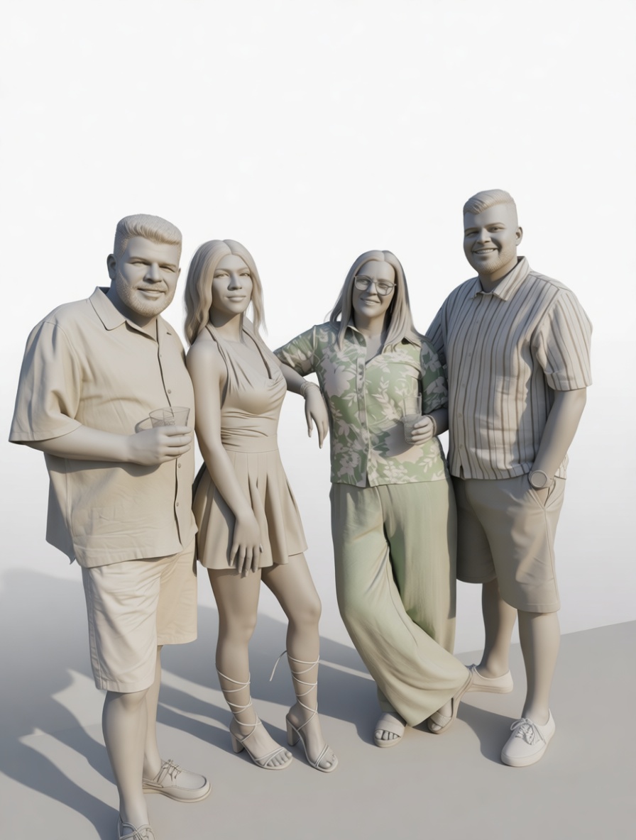 Group Photo Figurines free 3D printable STL