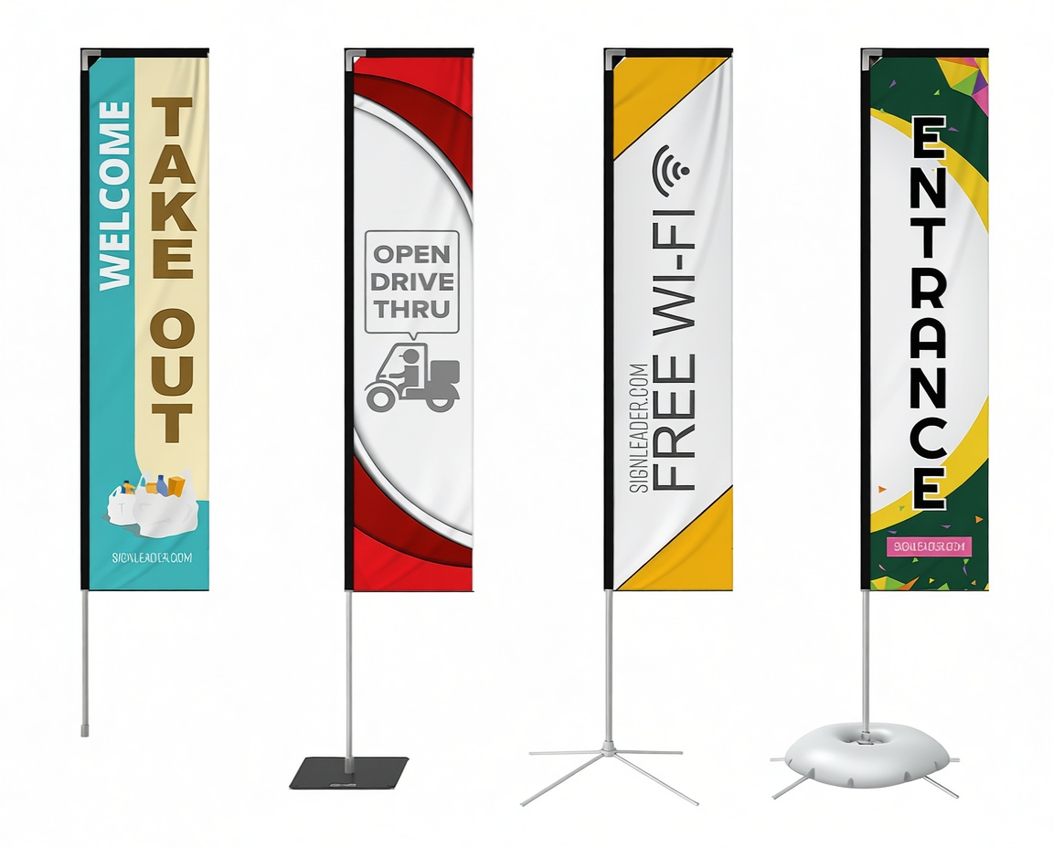 Advertising Banner Flags Set free 3D printable STL