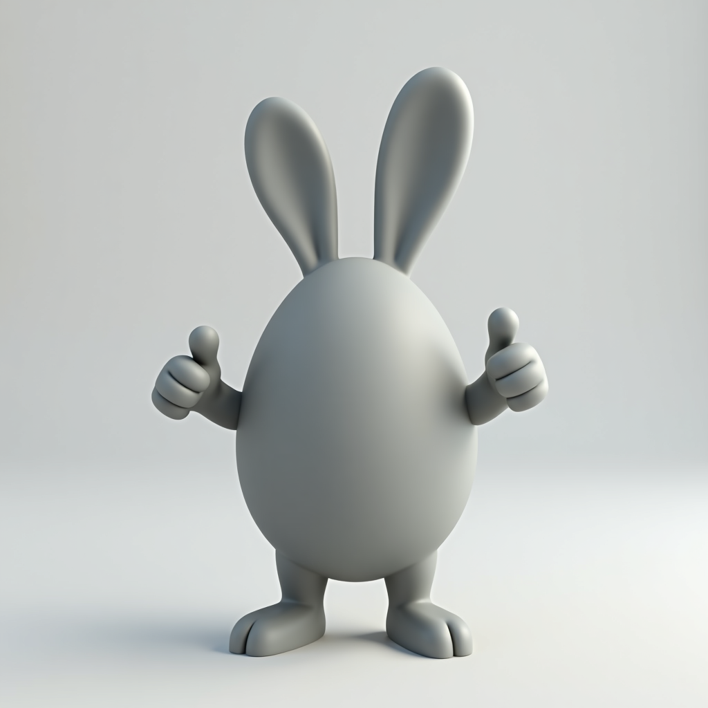 Egg with Ears Figurine free 3D printable STL