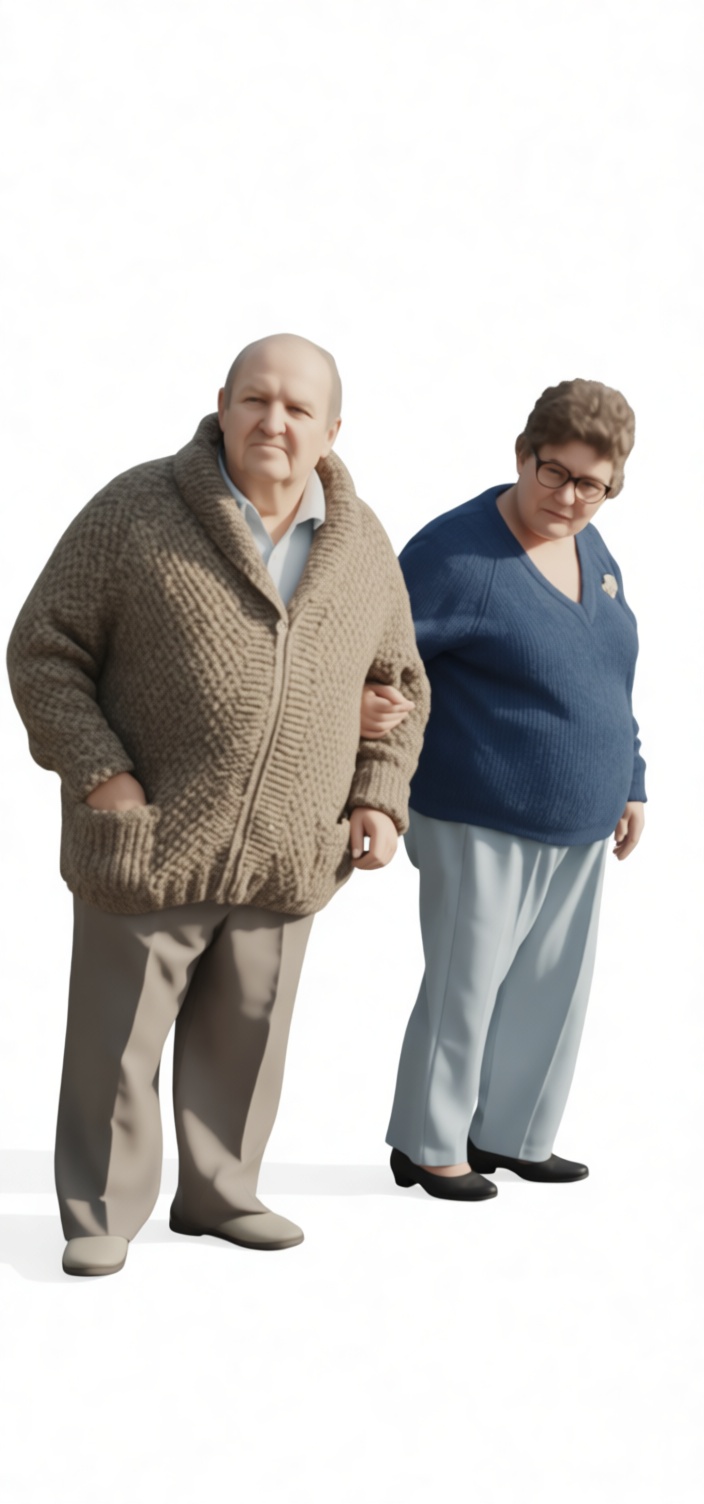 Elderly Couple Figurines free 3D printable STL