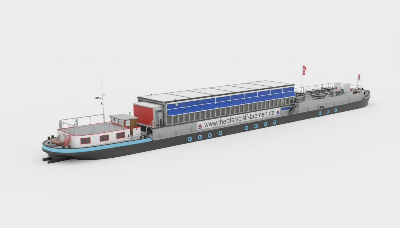 Modern River Barge free 3D printable STL