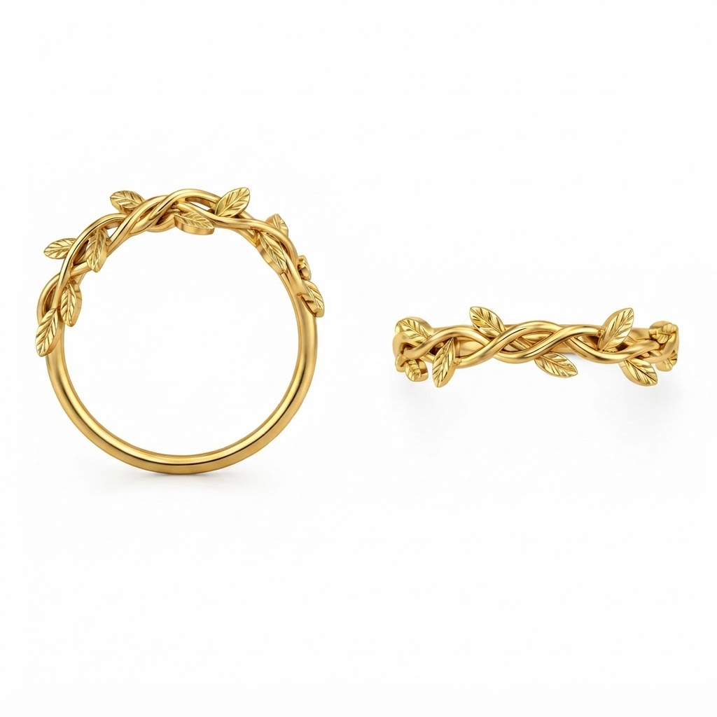 Laurel Vine Ring free 3D printable STL