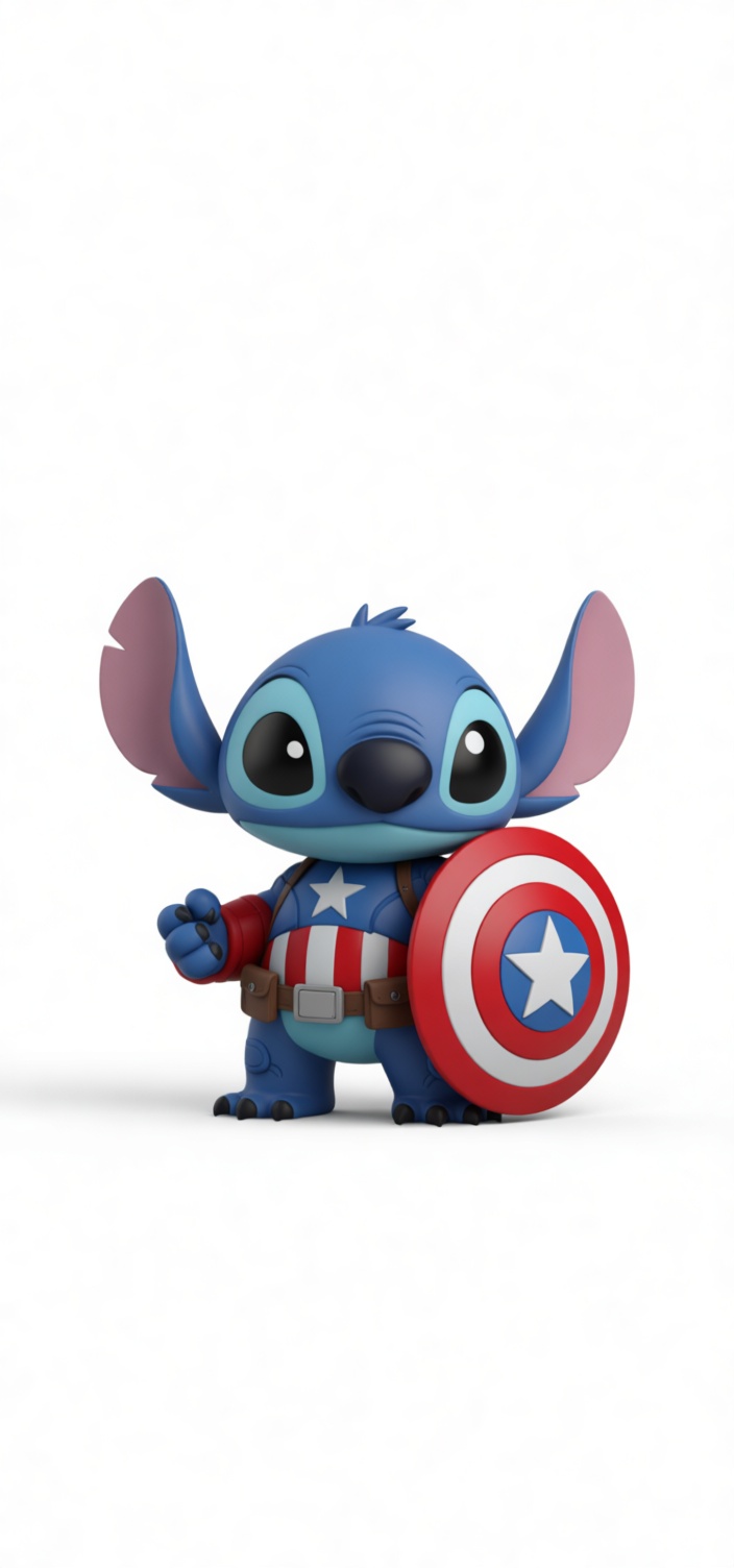 Stitch Captain America Figurine free 3D printable STL