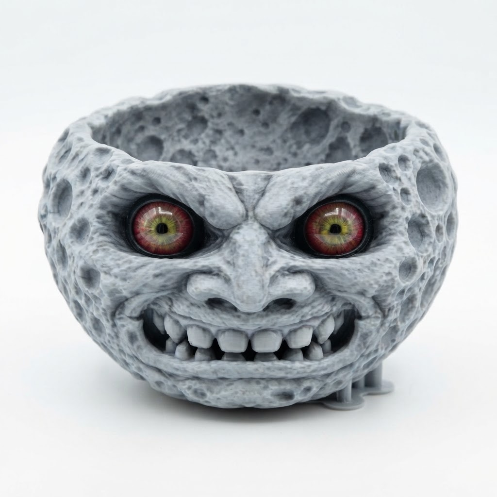 Moon Face Bowl free 3D printable STL