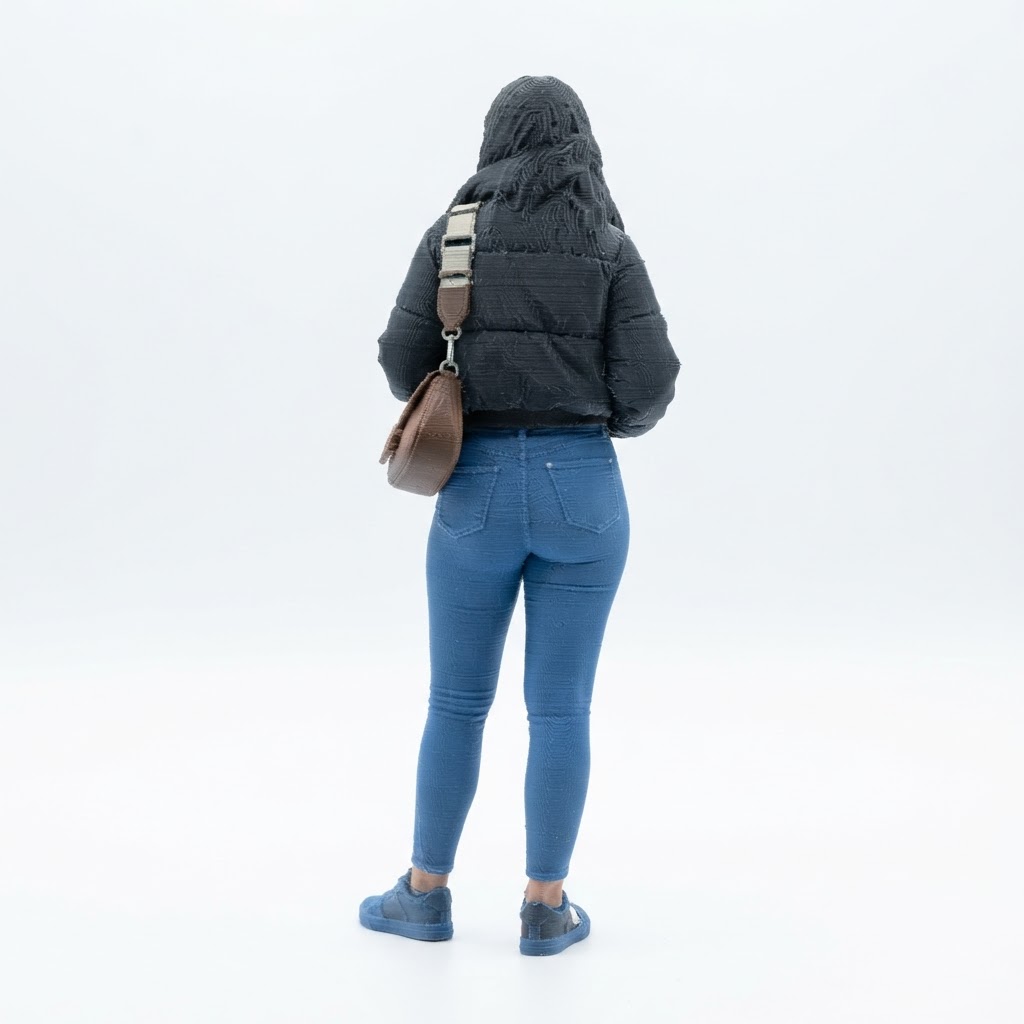 Woman with Jacket Figurine free 3D printable STL