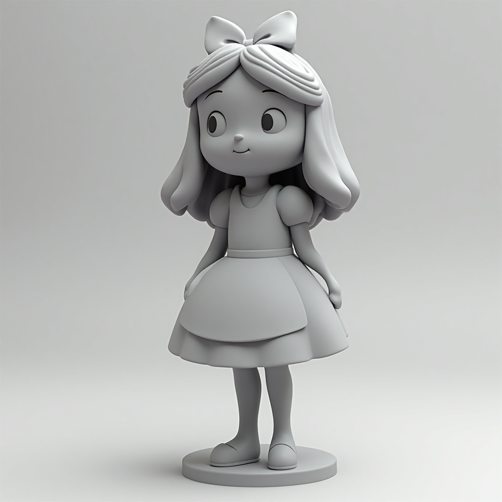 Alice Cartoon Figurine free 3D printable STL