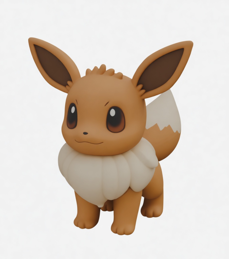 Eevee Pokémon Figurine free 3D printable STL