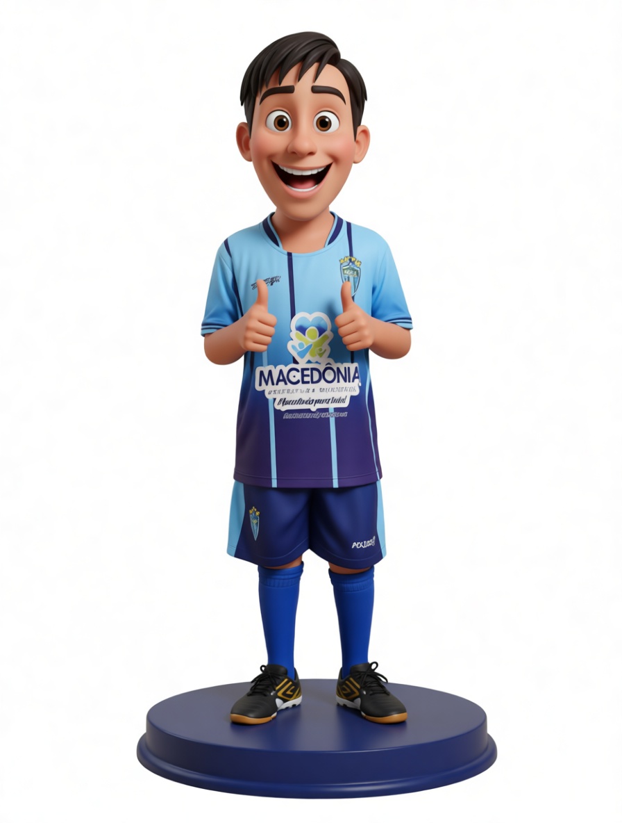 Cartoon Soccer Player Figurine free 3D printable STL