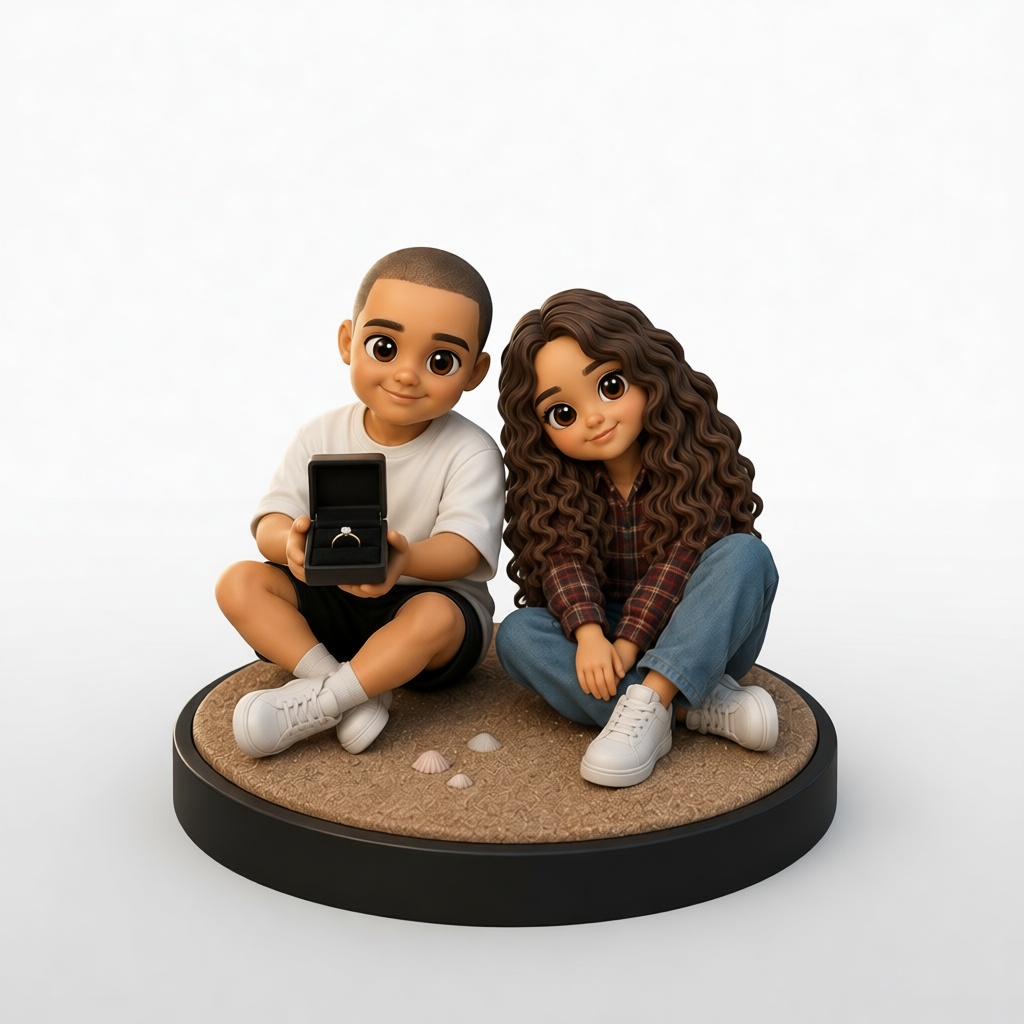 Couple Proposal Figurine free 3D printable STL