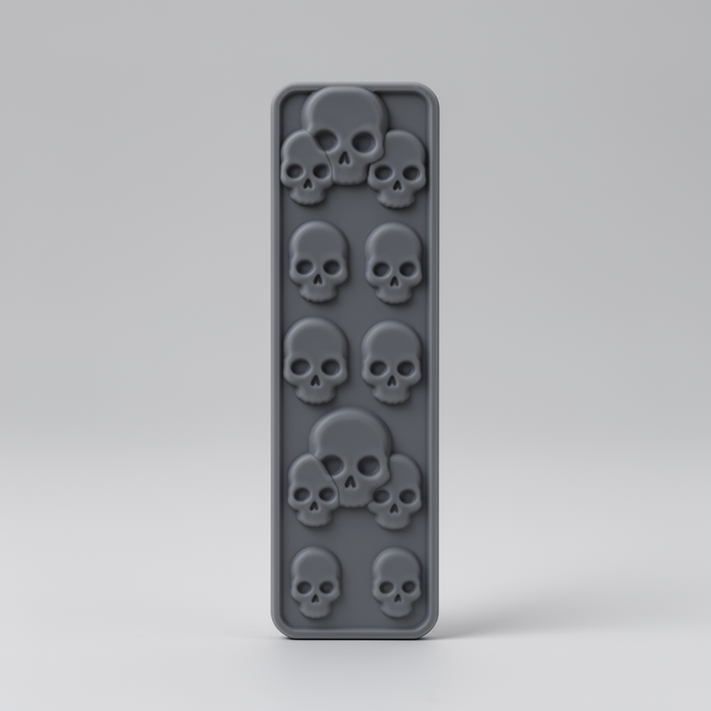 Raised Skull Bookmark free 3D printable STL