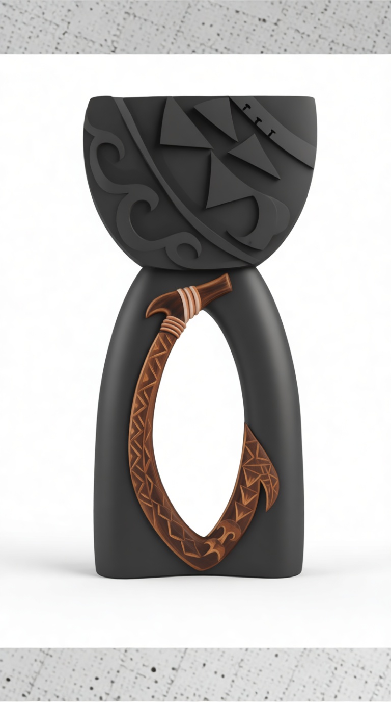 Maui Fish Hook Sculpture free 3D printable STL